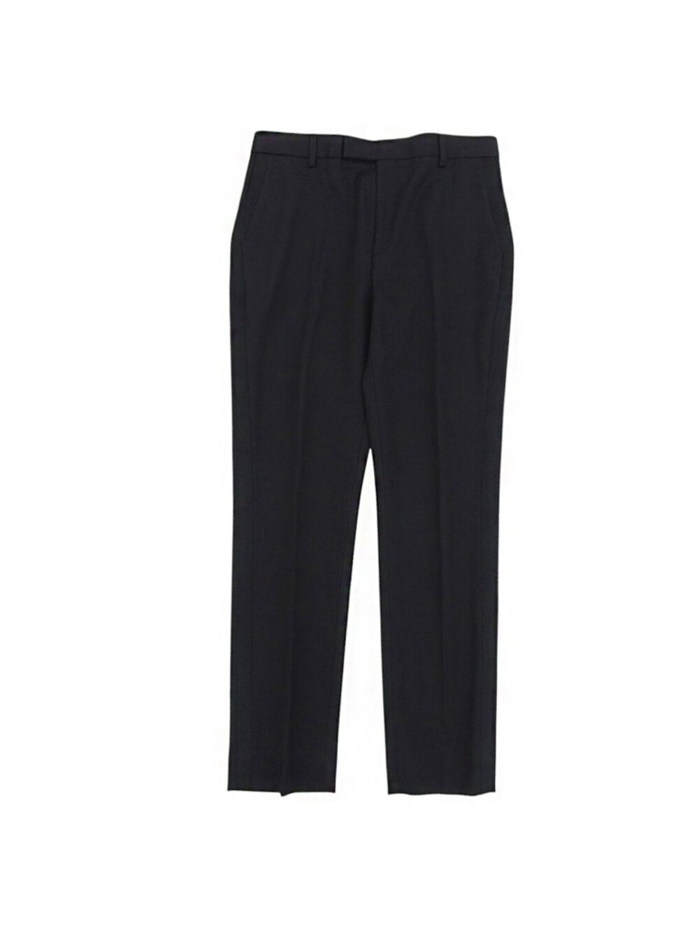 Celine Pants Trousers Long Flat-front Side Line Wool Black 38